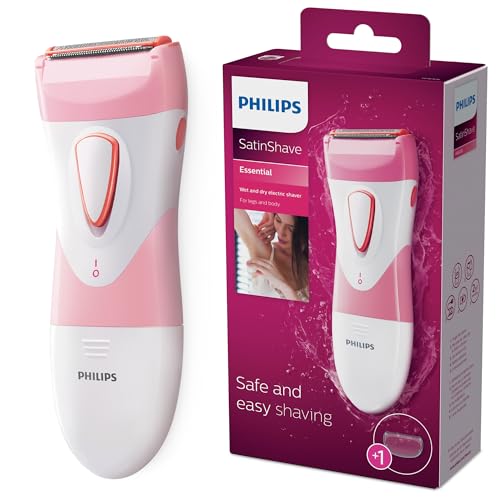 Philips SatinShave Essential Women’s Electric Shaver for Legs, Cordless (HP6306)