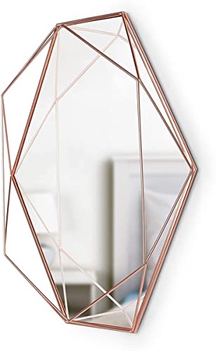 Umbra Prisma Wall Mirror, Copper,22.5" Length x 17" Height x 3.75” Width