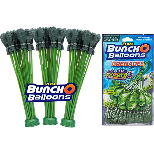 Bunch O Balloons 100 Grenade Rapid-Filling Self-Sealing Water Balloons by ZURU, (Model: 56112Q)