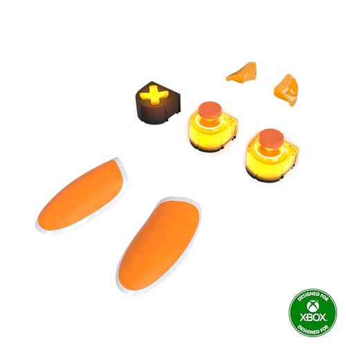 【国内正規品】Thrustmaster スラストマスター eSwap X LED Orange Crystal Pack オレンジクリスタルパック バックライト付きオレンジモジュール 7 個セット NXGミニスティック ホットスワップ機能 eSwap X Pro Controller用 交換モジュールパック Xbox Series X|S および PCと互換性あり