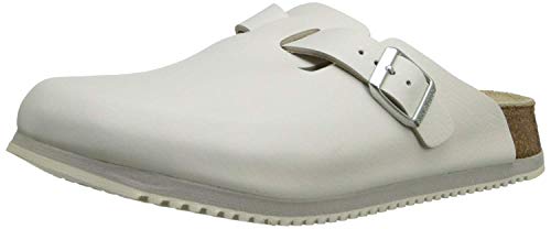 Birkenstock Unisex Professional Boston Super Grip Leather Slip Resistant Work Shoe white Size: 40 M EU (Women's US 9 M/Men's US 7 M)