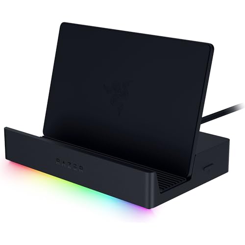 Razer Handheld Dock Chroma - 6-Port HDMI and USB Charging Hub for mobile gaming or tablet devices (3x USB A, 1x HMDI, 1 USB-C 100W Passthrough Chargin, 1x GbE) Black