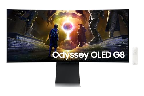 Samsung 34" Odyssey OLED G8 G85SD UWQHD 175Hz Gaming Monitor Silver