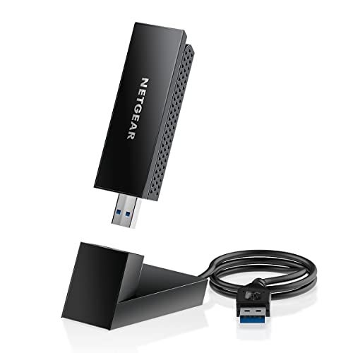 NETGEAR Nighthawk USB WiFi Stick (A8000), AXE3000 6E WiFi Ethernet USB Adapter, Wireless WiFi Dongle for Laptop or Desktop, WiFi up to 3Gbps, Compatible with PC All Generations
