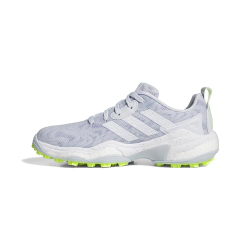 adidas Women's Codechaos 25 Spikeless Golf Shoes Sneaker, Halo Blue/Footwear White/Lucid Lemon, 9.5
