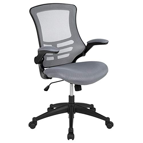 Flash Furniture Kelista Office Chair, Ergonomic, Mid-Back, Dark Gray Mesh with Swivel