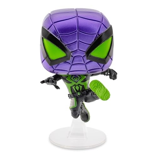 Funko Pop! Games: Marvel’s Spider-Man: Miles Morales - Miles Purple Rain Suit Multicolor, 3.75 inches