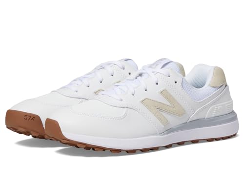 New Balance Women's 574 Greens V2 Golf Shoe, White, 8 Wide