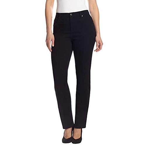 GLORIA VANDERBILT Women's Classic Amanda High Rise Tapered Jean, Black, 14