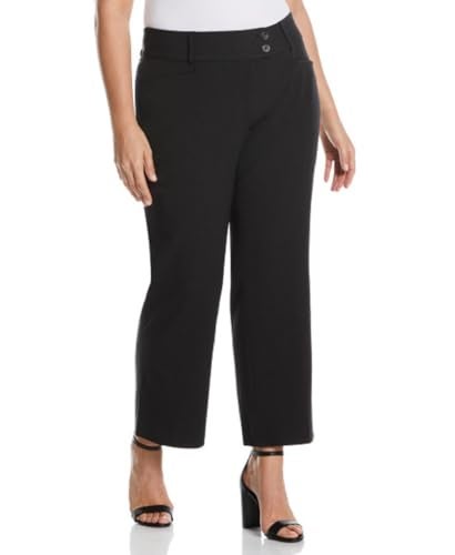 Rafaella Women's Plus-Size Curvy-Fit Gabardine Bootcut Trouser - Gray - 16W