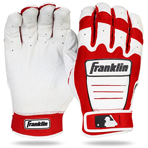 Franklin Sports MLB CFX Pro Baseball Batting Gloves - Red/Pearl - Adult Medium