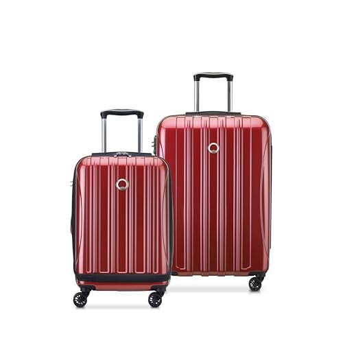 Delsey Helium Aero Carry-On Spinner Trolley, Brick Red, Carry-On 21 Inch, Helium Aero Hardside Expandable Luggage With Spinner Wheels