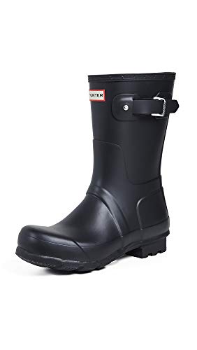 Hunter Mens Original Short Rain Boot, Black, 9