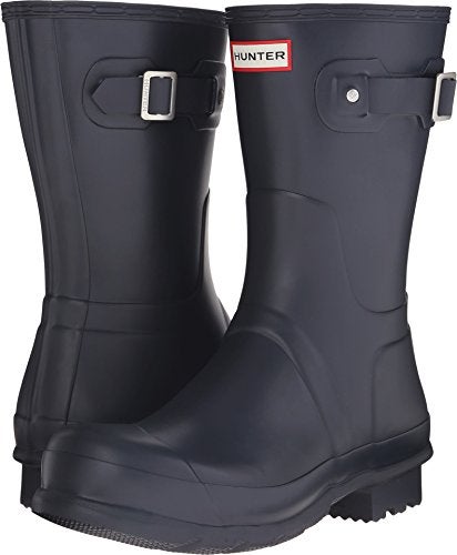 Hunter Mens Original Short Rain Boot, Navy, 9