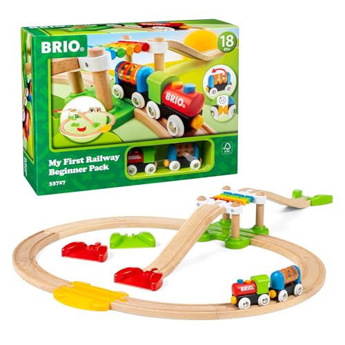 BRIO 33727 My First Railway Beginner Pack, 18 Pieces