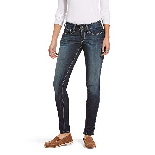 Ariat Women's R.E.A.L. Mid Rise Skinny Jean, Ella Celestial, 34 Regular