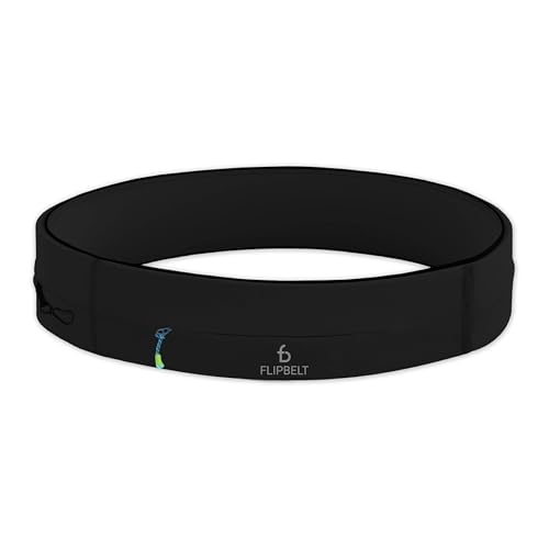 FlipBelt Running & Fitness Workout Belt, Black, X-Large 35"-38"