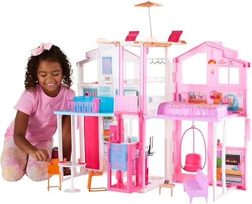 MATTEL DLY32 Barbie Pink Passport 3 Story Townhouse
