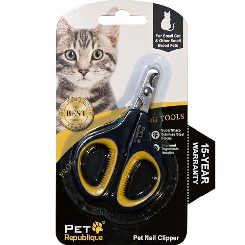 Cat Nail Clippers - Professional Claw Trimmer for Cat, Kitten, Hamster, Small Breed Animals - Mini Clipper Design