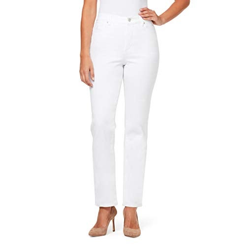 Gloria Vanderbilt Women's Amanda Classic Tapered Jean, Prism White, 8 Short