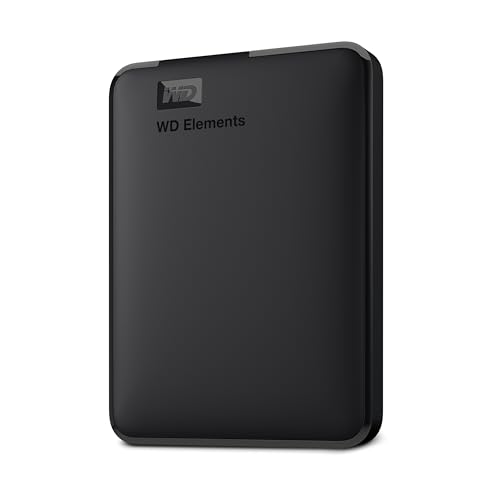 Western Digital WDBUZG0010BBK-WESN Elements Portable External Hard Drive USB 3.0, Black, 1TB