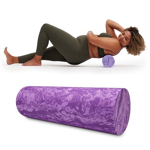 Gaiam Restore Marbled Foam Roller, Purple, 18"