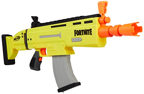 NERF Fortnite AR-L Elite Dart Blaster, Motorized Toy Blaster, 20 Official NERF Fortnite Elite Darts, Flip Up Sights, For Kids Ages 8 and up,Yellow