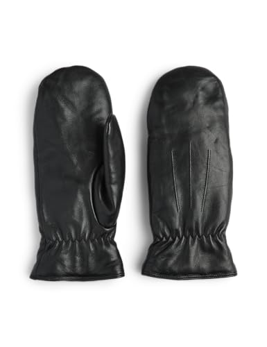 PIECES Women's Pcnellie Leather Mittens Noos Gloves, black, Large