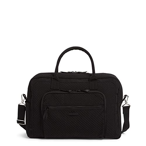 Vera Bradley Microfiber Weekender Travel Bag, Black
