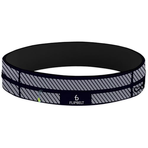 FlipBelt Zipper, Reflective Black, Medium