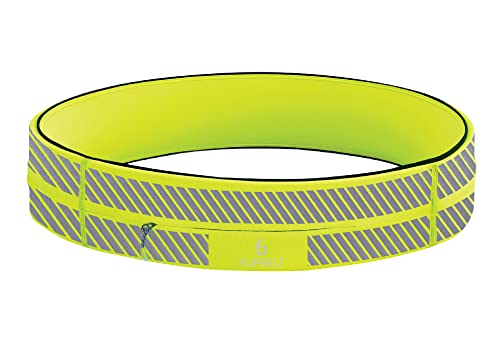 FlipBelt Zipper, Reflective Neon Yellow, Medium