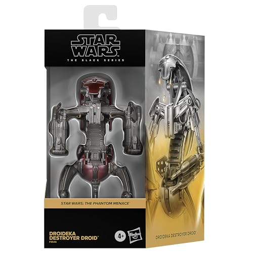 Star Wars The Black Series Droideka Destroyer Droid, Star Wars: The Phantom Menace Collectible Deluxe 6 Inch Action Figure