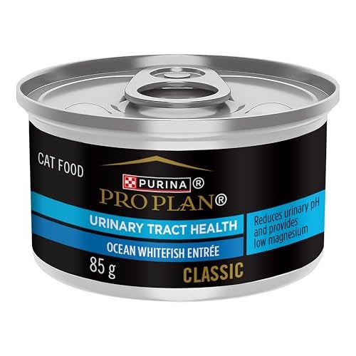 Purina Pro Plan Urinary Tract Cat Food Wet Pate, Urinary Tract Health Ocean Whitefish Entree - (Pack of 24) 3 oz. Pull-Top Cans