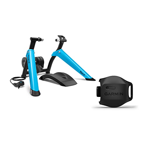 Garmin Tacx Boost Trainer Bundle, Indoor Bike Trainer with Magnetic Brake, Speed Sensor Included to Track and Train with Your Favorite Apps