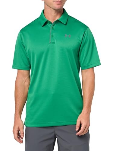 Under Armour Men's Tech Golf Polo, (305) Team Kelly Green / / Pitch Gray, X-Large