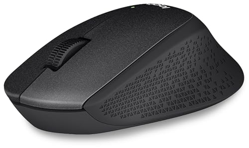 Logitech M330 SILENT PLUS Wireless Mouse, 2.4 GHz with USB Nano Receiver, 1000 DPI Optical Tracking, 2 Year Battery Life, Compatible with PC, Mac, Laptop, Chromebook - Black