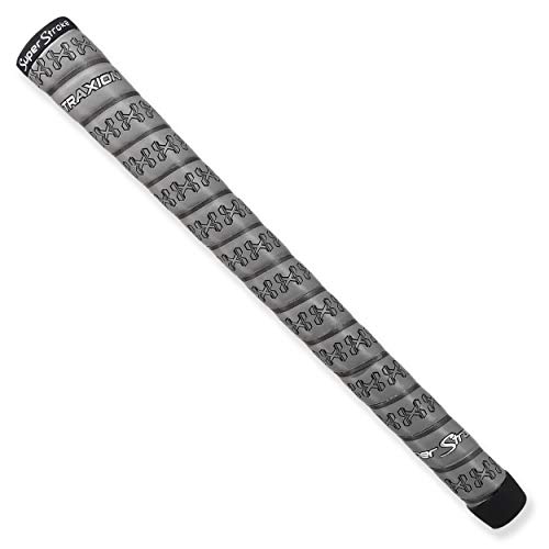 SuperStroke Traxion™ Wrap Gold Club Grip, Gray (Standard) | Advanced Surface Texture That Improves Feedback and Tack | Extreme Grip Provides Stability and Feedback | Transfer Speed More Effectively