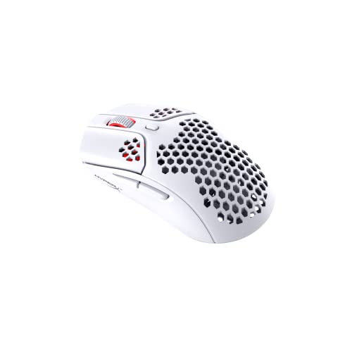 HyperX 4P5D8AA Pulsefire Haste Wireless Gaming Mouse for Gamers Ultra Light Hex Shell Design 62g White
