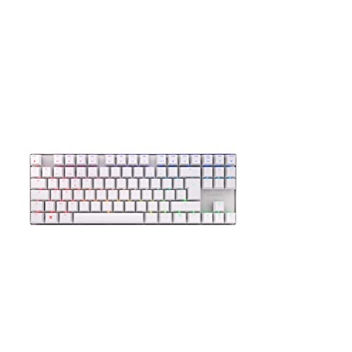 CHERRY MX 8.2 TKL Wireless Mechanical Gaming Keyboard Without Numeric Keypad French Layout (AZERTY) RGB Lighting with Metal Case for Transport, MX RED Switches, White