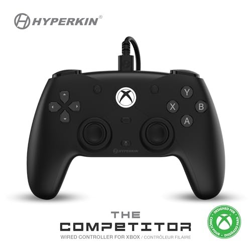 Hyperkin The Competitor 有線コントローラー ブラック｜Xbox Series X|S／One 用｜ホールエフェクト・背面ボタン・インパルストリガー