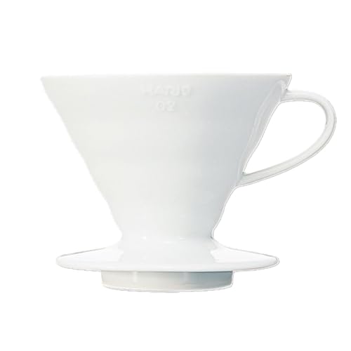 Hario V60 Ceramic Coffee Dripper (Size 02, White)
