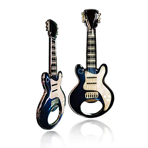 Guitar Bottle Opener with Magnet, Music Lover, Beer Bottle Opener, Music Party Bottle Opener, Metal Music Gifts for Men (2 Pcs)