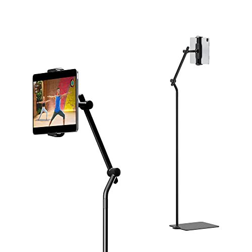 Twelve South HoverBar Tower Tablet Floor Stand - Adjustable Tablet Holder, Compatible w/iPhone, iPad, Samsung, Kindle, iPad Stand, Tablet Stands, Floor Stand Tablet Holder, Phone Stand, Black