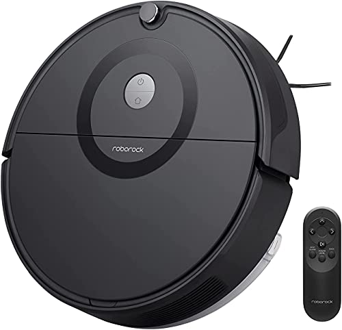 Roborock E5 Vacuuming & Mopping Robot for all Floors with Remote & App/Voice Control (2500Pa, 200min Battery Life, 640ml Dust / 180ml Water Tank, Auto. Gyroscope Sensor Route System) Black