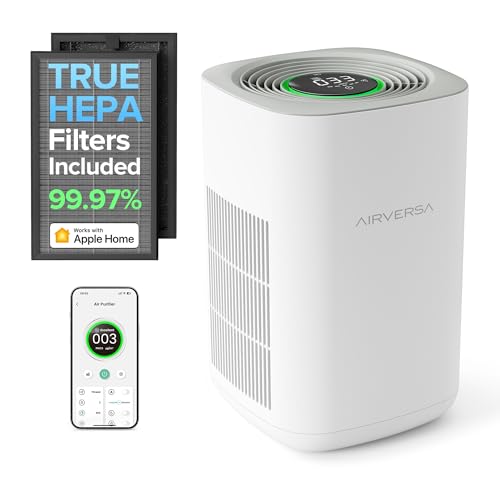 Airversa HomeKit Air Purifier over Thread Works with Apple Home(Apple Home Hub Required) 3-Stage H13 True HEPA Smart Air Cleaner 1000 sq.ft Purelle AP2