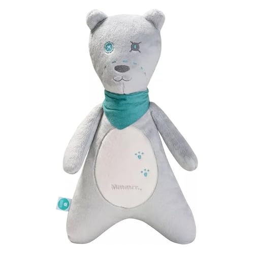 myHummy Baby Sleep Soother Teddy Bear (Boy) Plush Sound Machine with 5 White Noise Sound Options - 60 Minute or 12 Hour Continuous Options