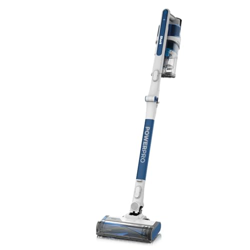Shark PowerPro IZ380EU Freestanding Cordless Bagless Vacuum Cleaner for Pet Hair, Allergy Sufferers, Carpets and Hard Floors with LED Light and Articulated Tube - Navy Blue