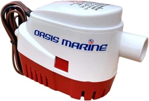 Oasis Marine - Automatic Boat Bilge Water Pump 12v 1100 GPH 1 1/8 inch Outlet With Built in Float Switch