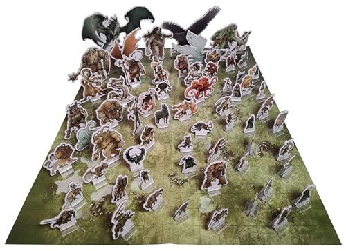 Free League Publishing: Dragonbane: Monsters Standee Set - RPG Accessory, 64 Full-Color Cardboard Characters, Tabletop Roleplaying