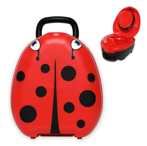 My Carry Potty - Travel Potty, Award-Winning Portable Toddler Toilet Seat for Kids to Take Everywhere (Ladybug)